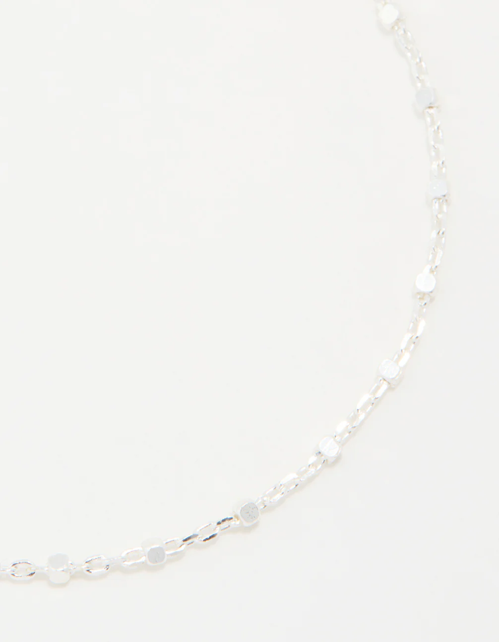 Sterling Silver Cube Chain Bracelet - Image 2