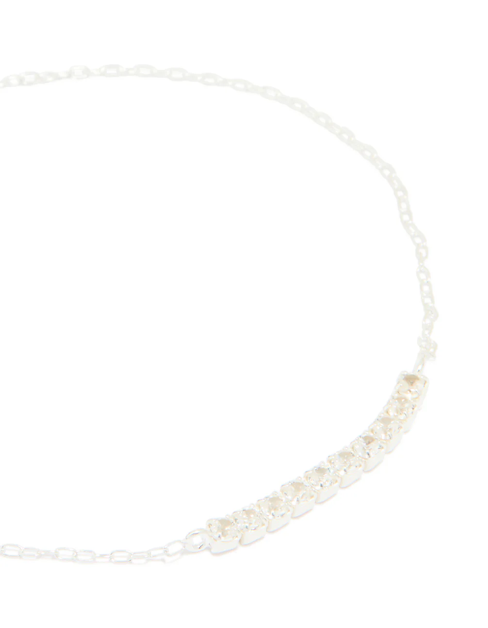 Sterling Silver Cubic Zirconia Bar Bracelet - Image 2
