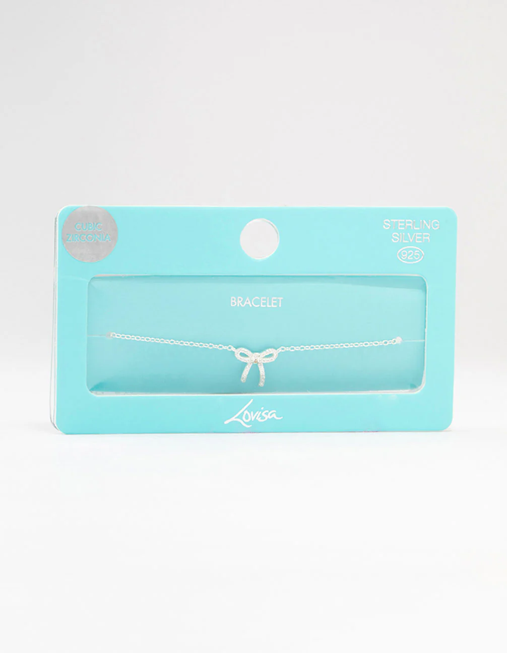 Sterling Silver Cubic Zirconia Bow Bracelet - Image 3
