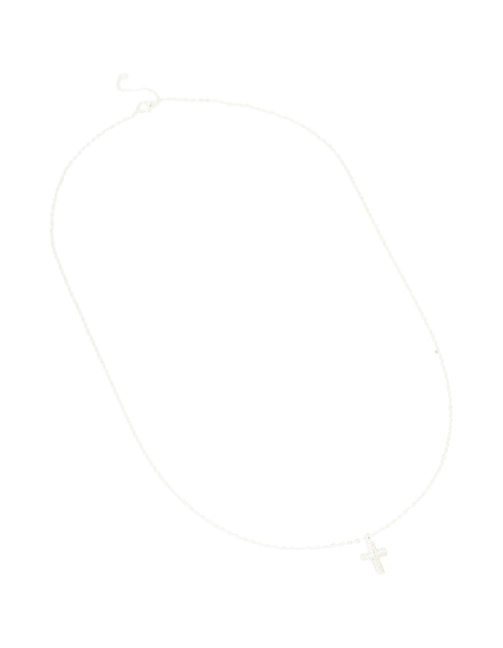 Sterling Silver Cubic Zirconia Cross Pendant Necklace - Image 4