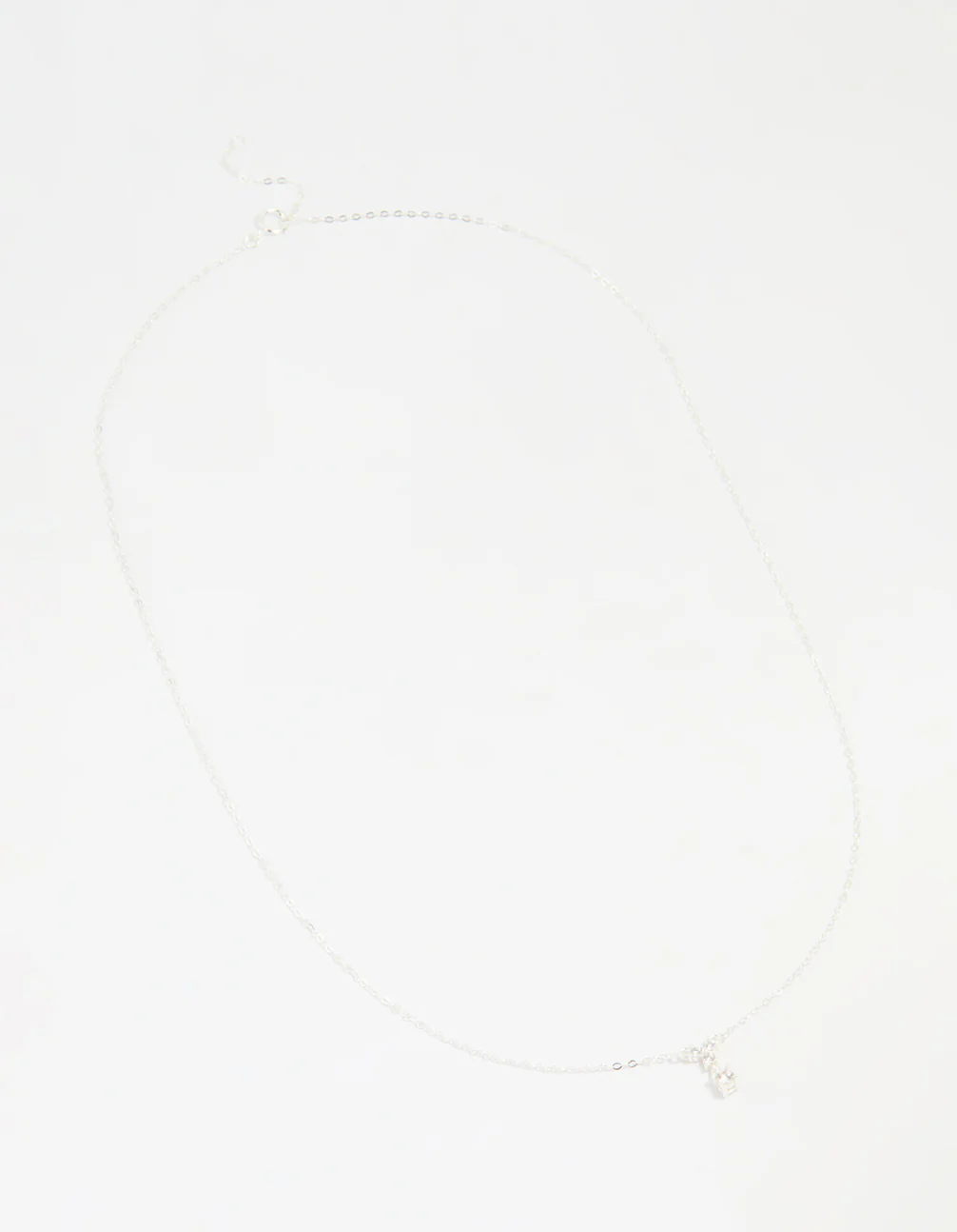 Sterling Silver Cubic Zirconia Drop Necklace - Image 4