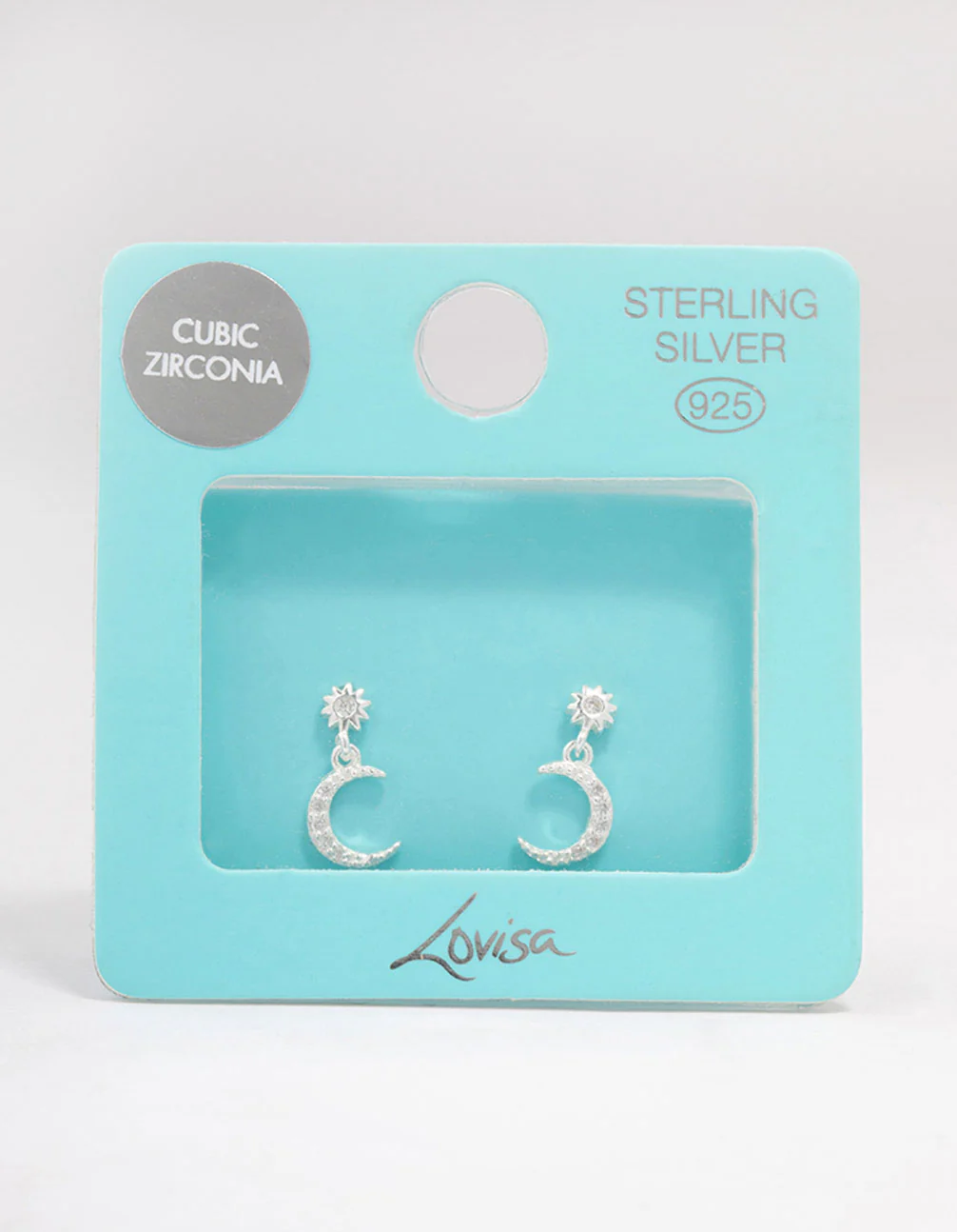Sterling Silver Cubic Zirconia Drop Stud Earrings - Image 3