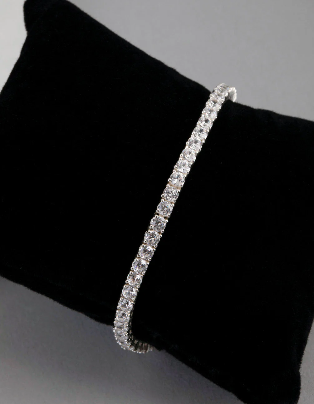 Sterling Silver Cubic Zirconia Tennis Bracelet - Image 2