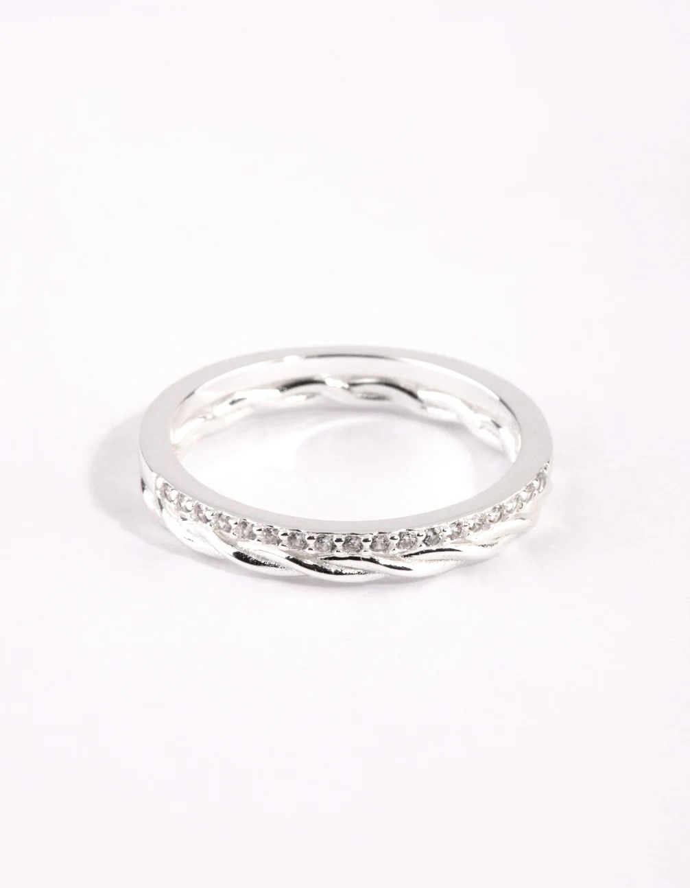 Sterling Silver Cubic Zirconia Ring Set - Image 2