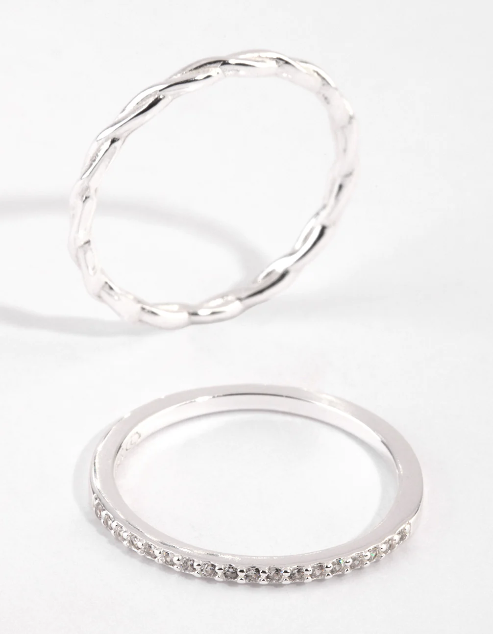Sterling Silver Cubic Zirconia Ring Set - Image 3