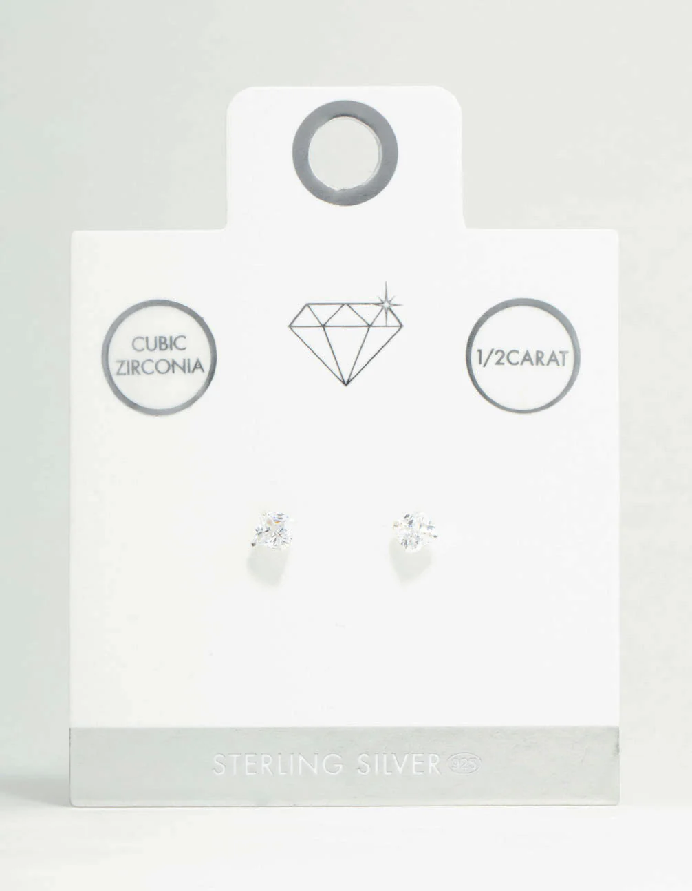 Sterling Silver Cubic Zirconia Cushion Cut  Stud Earrings - Image 5