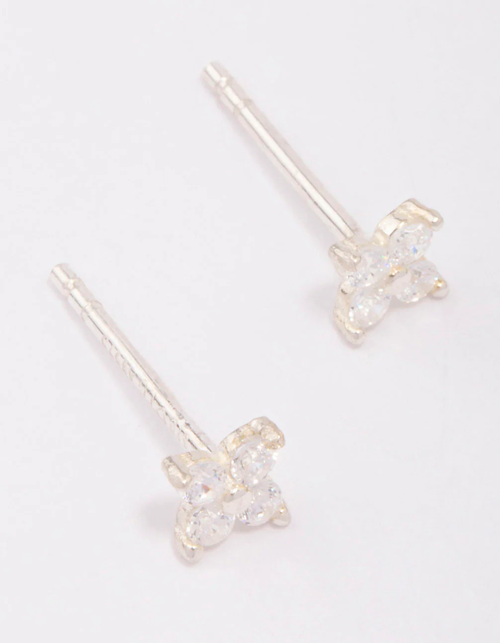 Sterling Silver Flower Stud Earrings - Image 3