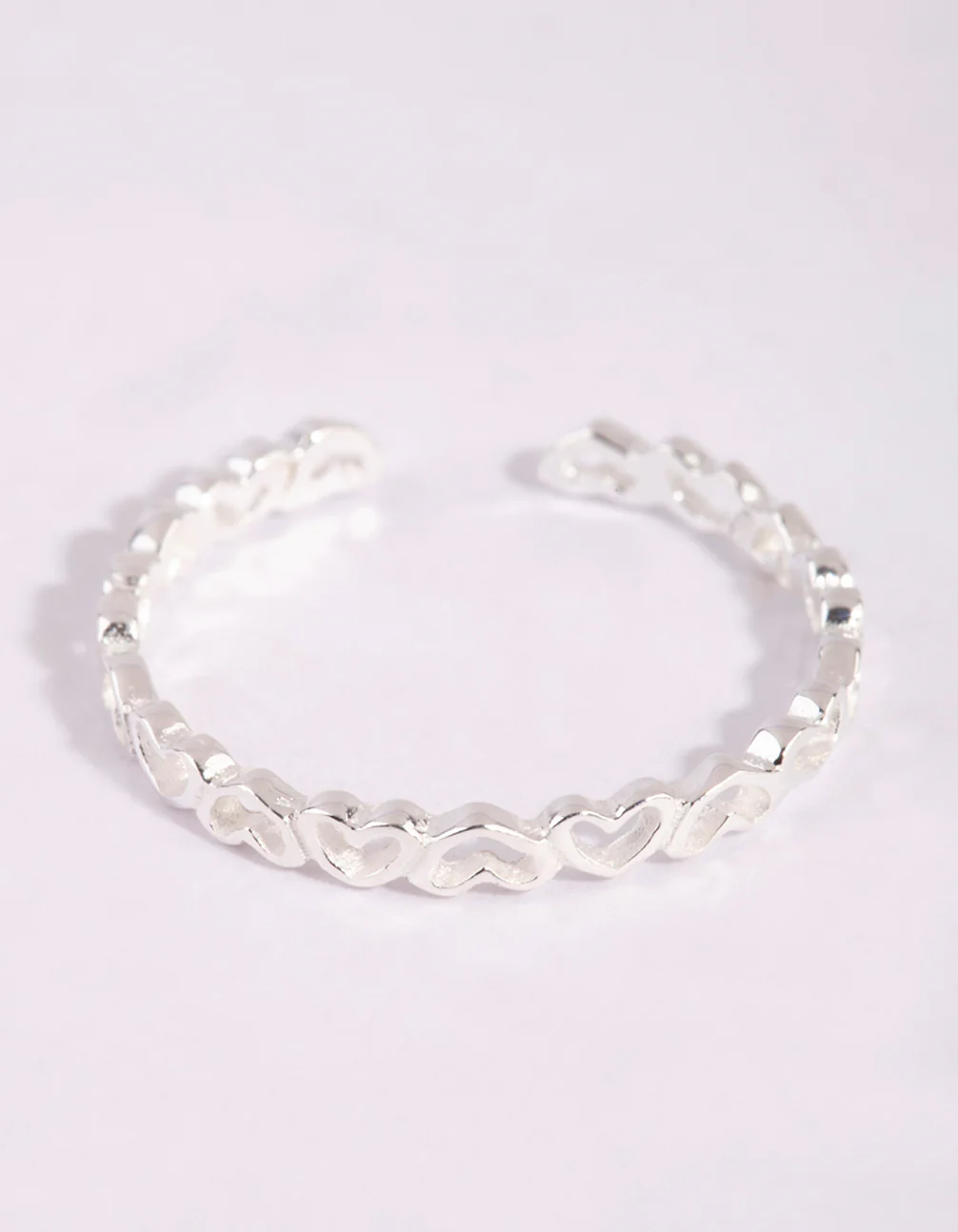Sterling Silver Heart Band Ring - Image 2