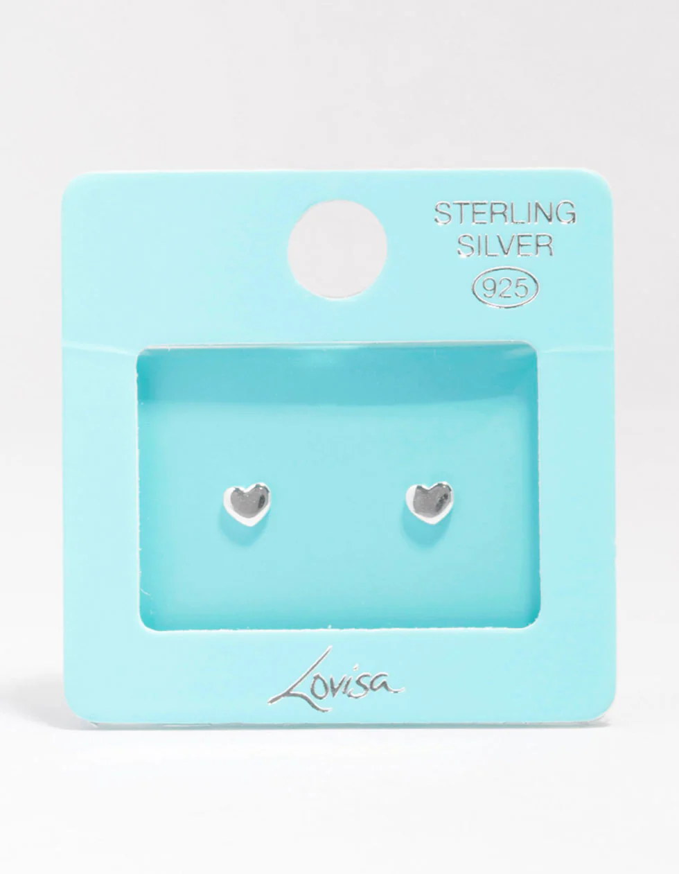 Sterling Silver Heart Stud Earrings - Image 3