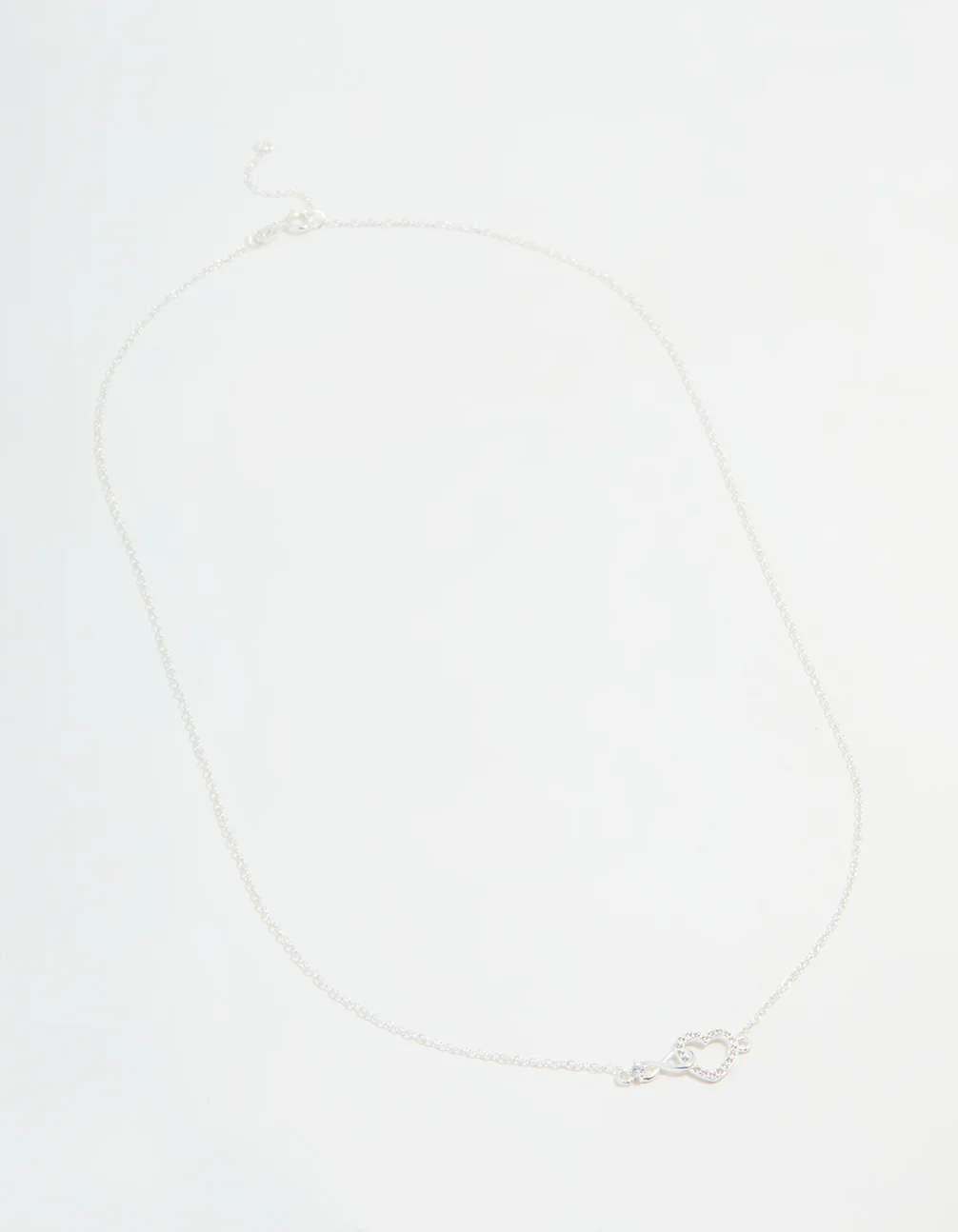 Sterling Silver Infinity & Heart Link Necklace - Image 4