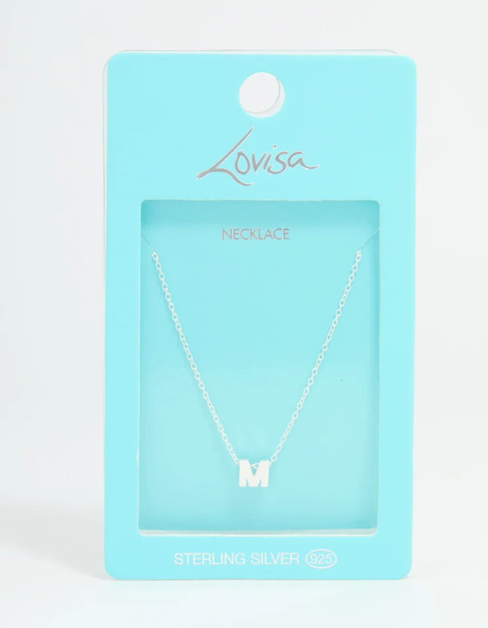 Sterling Silver Letter  M Necklace - Image 5
