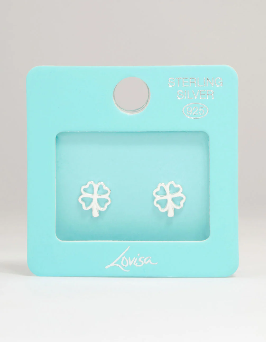 Sterling Silver Lucky Clover Stud Earrings - Image 5
