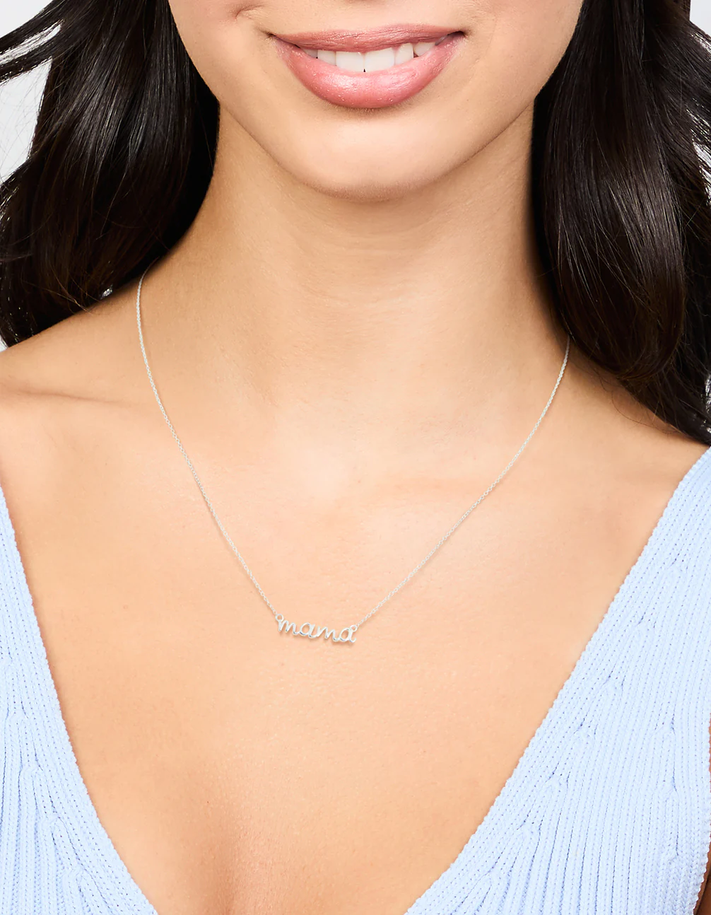 Sterling Silver Mama Pendant Necklace - Image 2