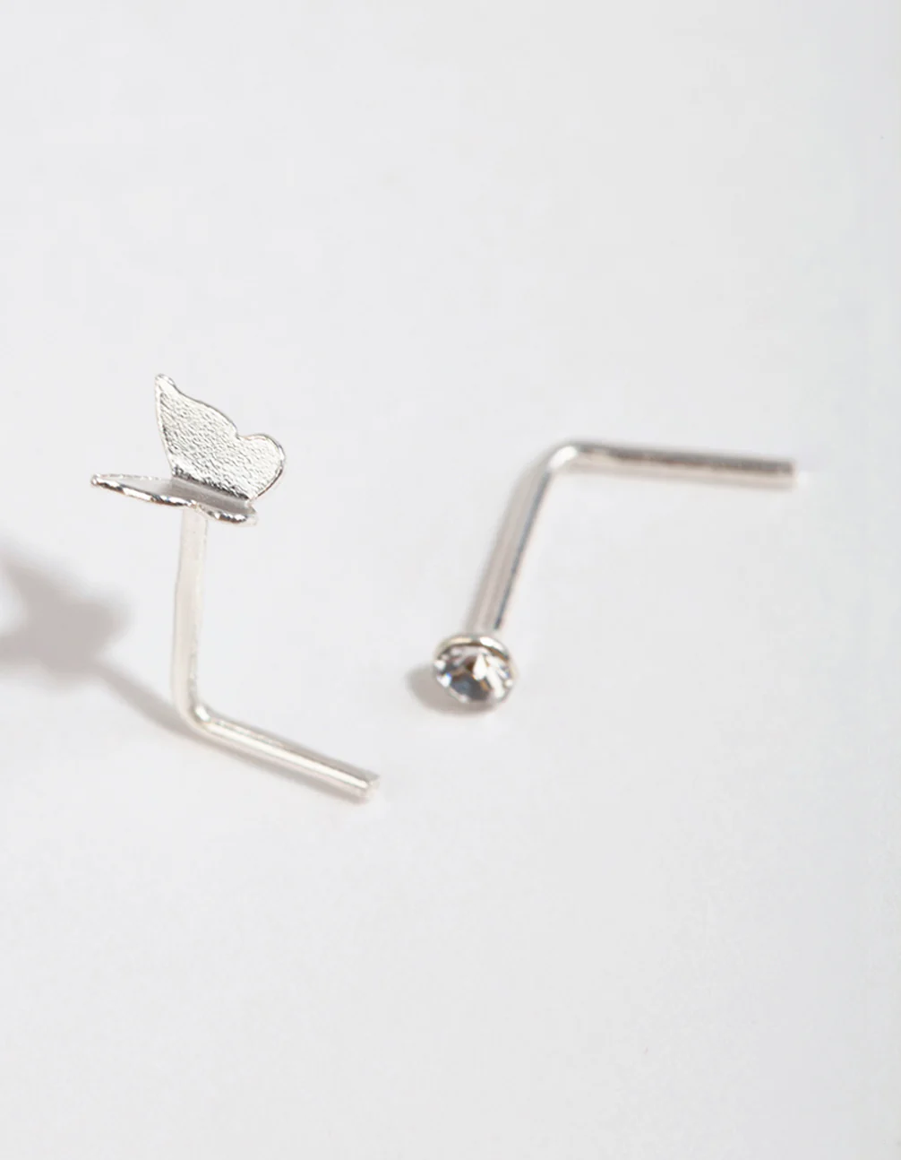 Sterling Silver Mini Butterfly Nose Studs - Image 2