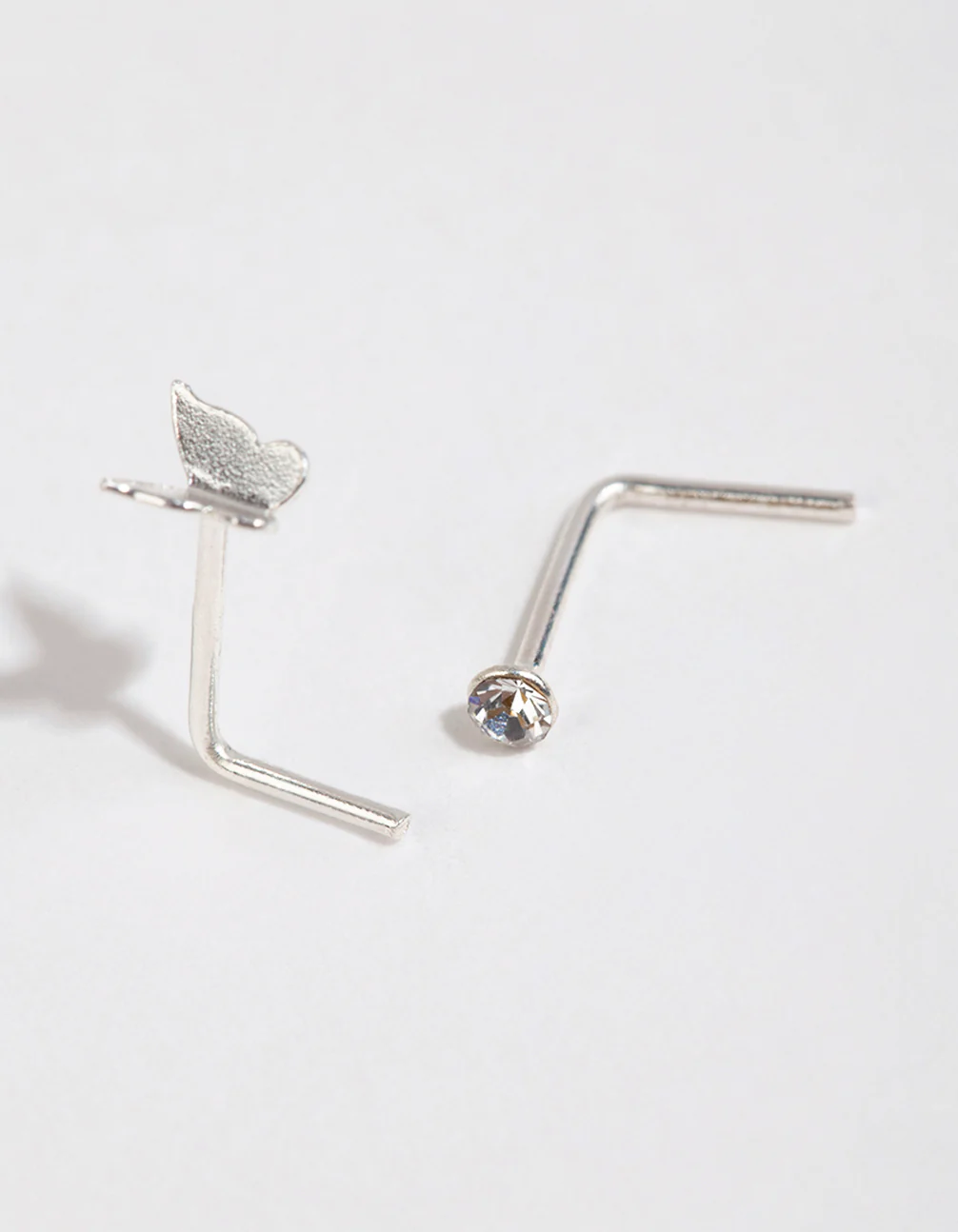 Sterling Silver Mini Butterfly Nose Studs - Image 3