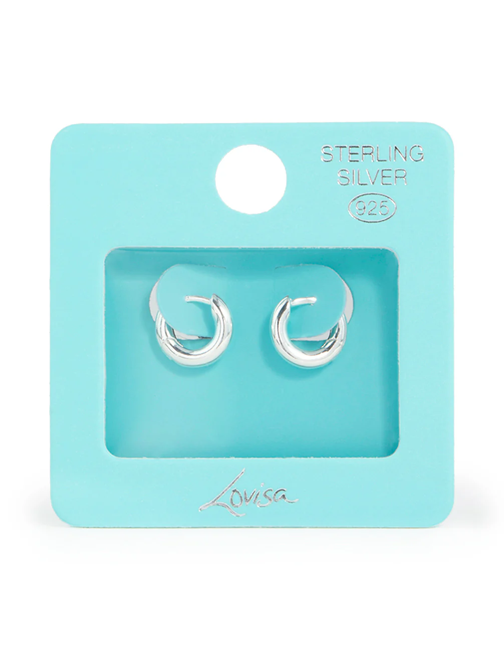 Sterling Silver Mini Chubby Huggie Earrings - Image 3