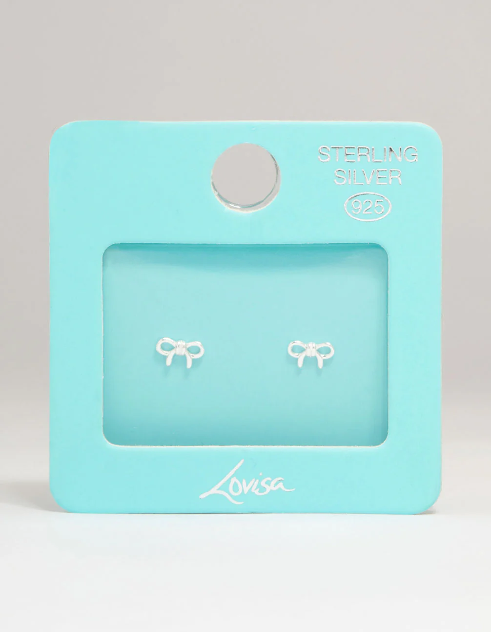 Sterling Silver Mini Clean Bow Stud Earrings - Image 5
