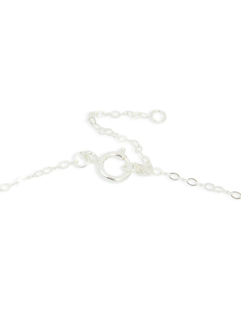 Sterling Silver Molten Round Pendant Necklace - Image 5