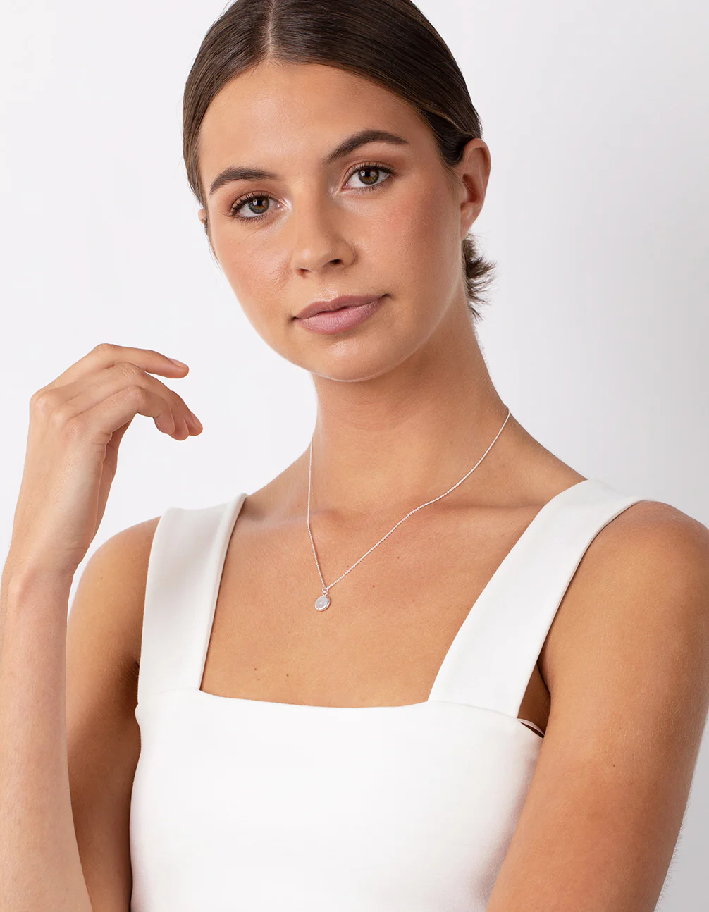 Sterling Silver Moonstone Pendant Necklace - Image 3