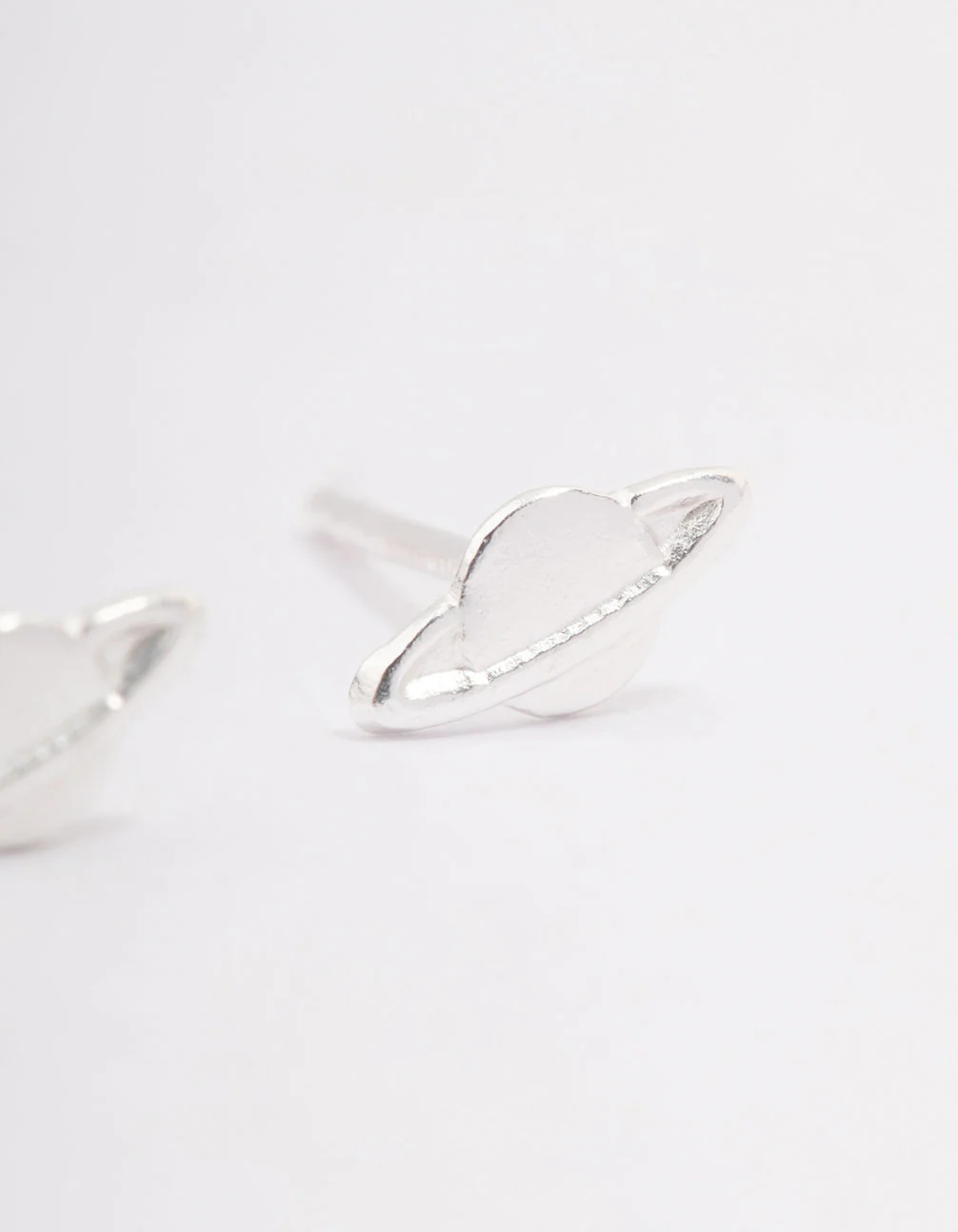Sterling Silver Planet Diamante Stud Earrings - Image 2