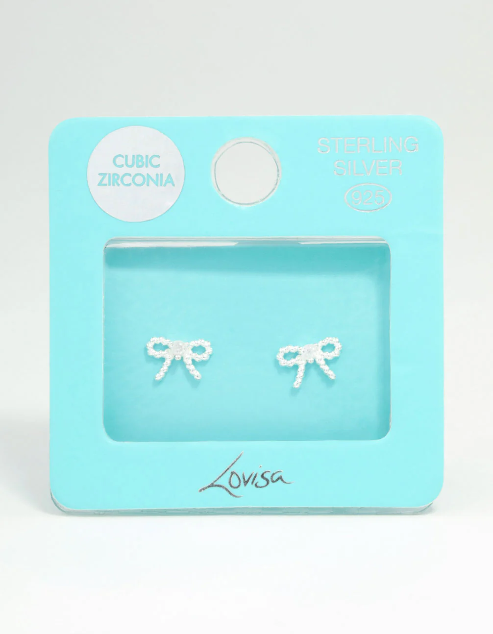 Sterling Silver Textured Bow Stud Earrings - Image 3