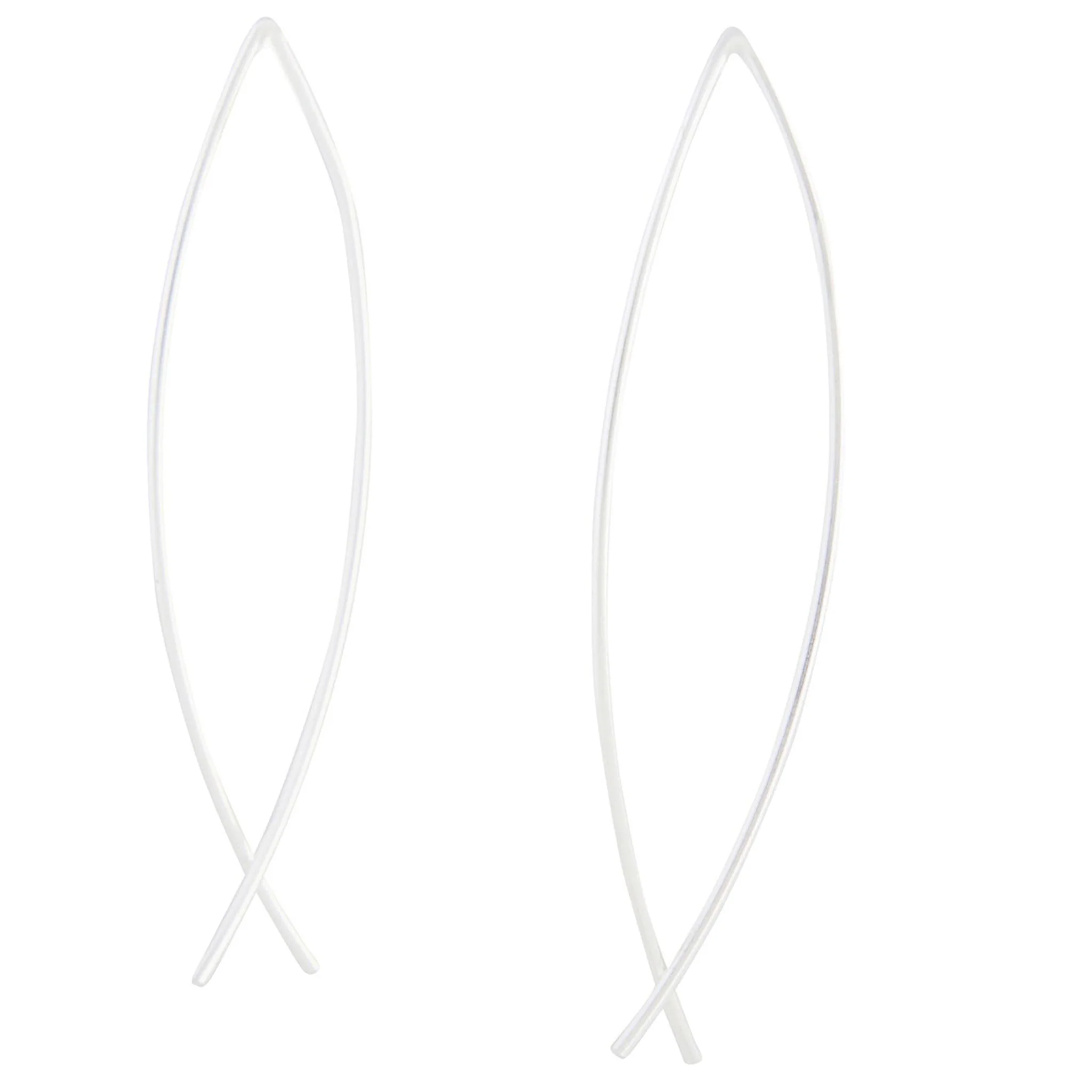 Sterling Silver Twist Thread Earrings - Image 2