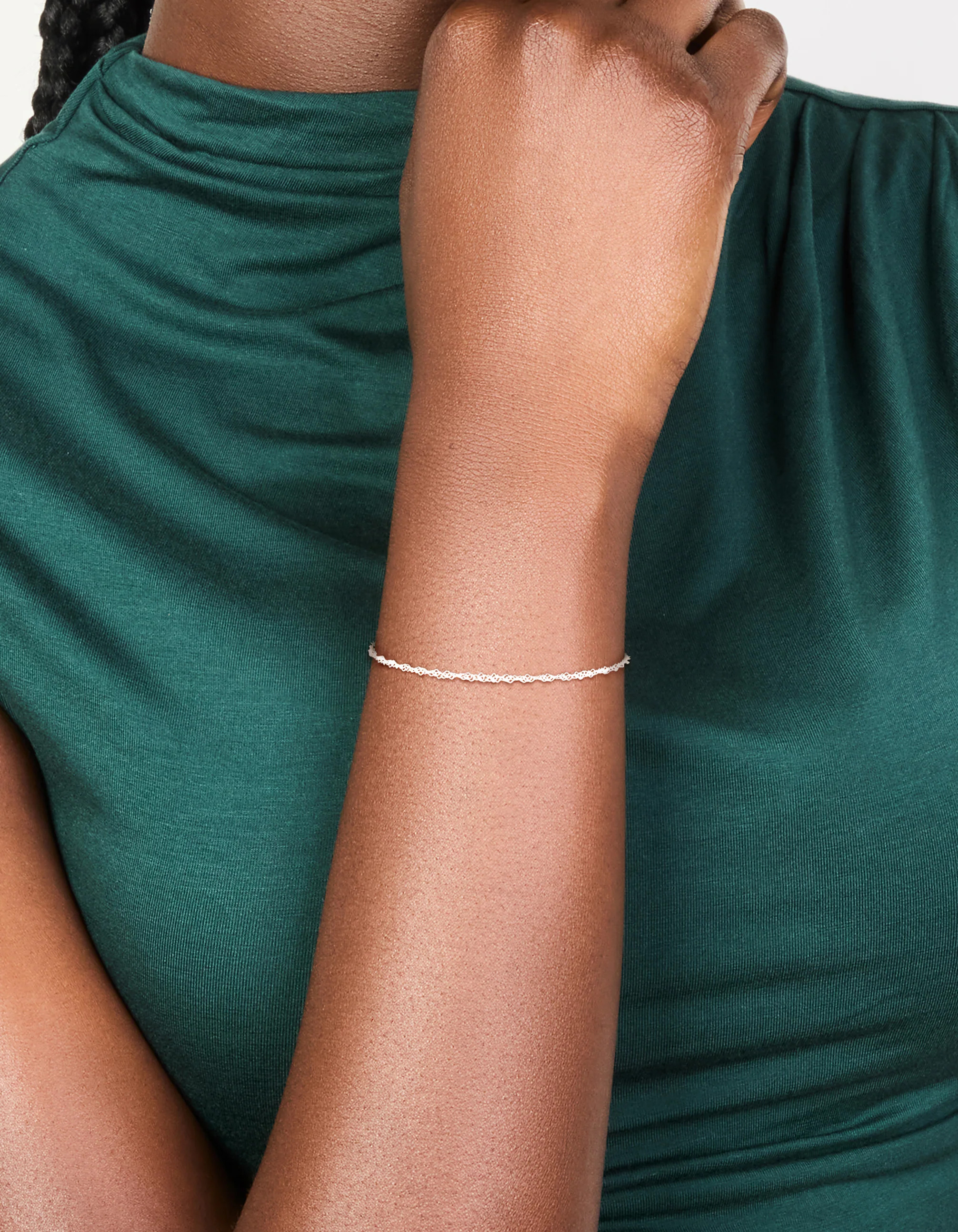 Sterling Silver Twist Link Bracelet - Image 2