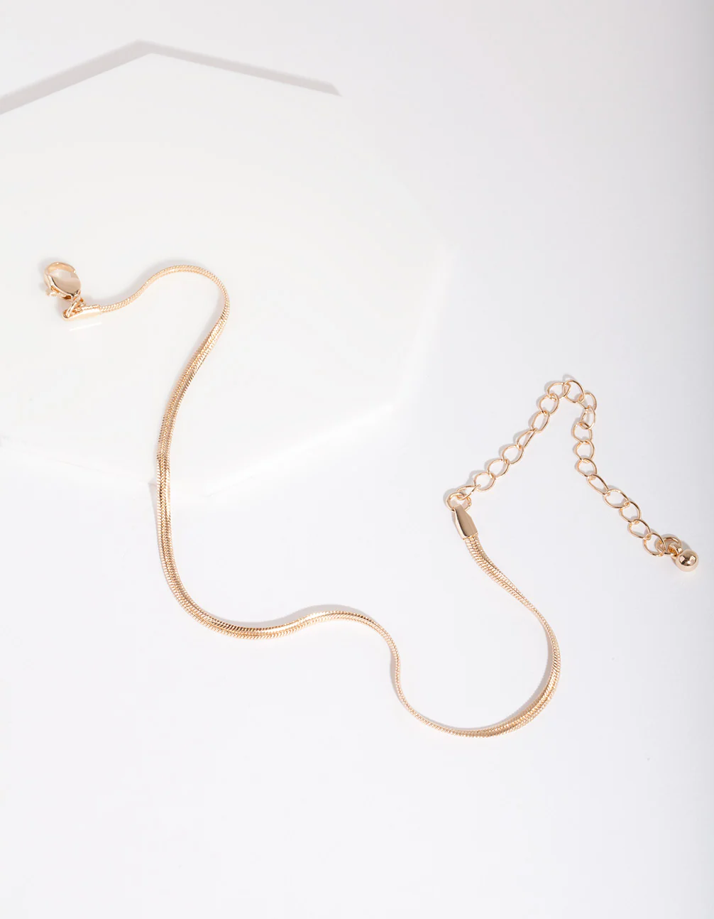 Gold 2mm Snake Chain Anklet - Image 2