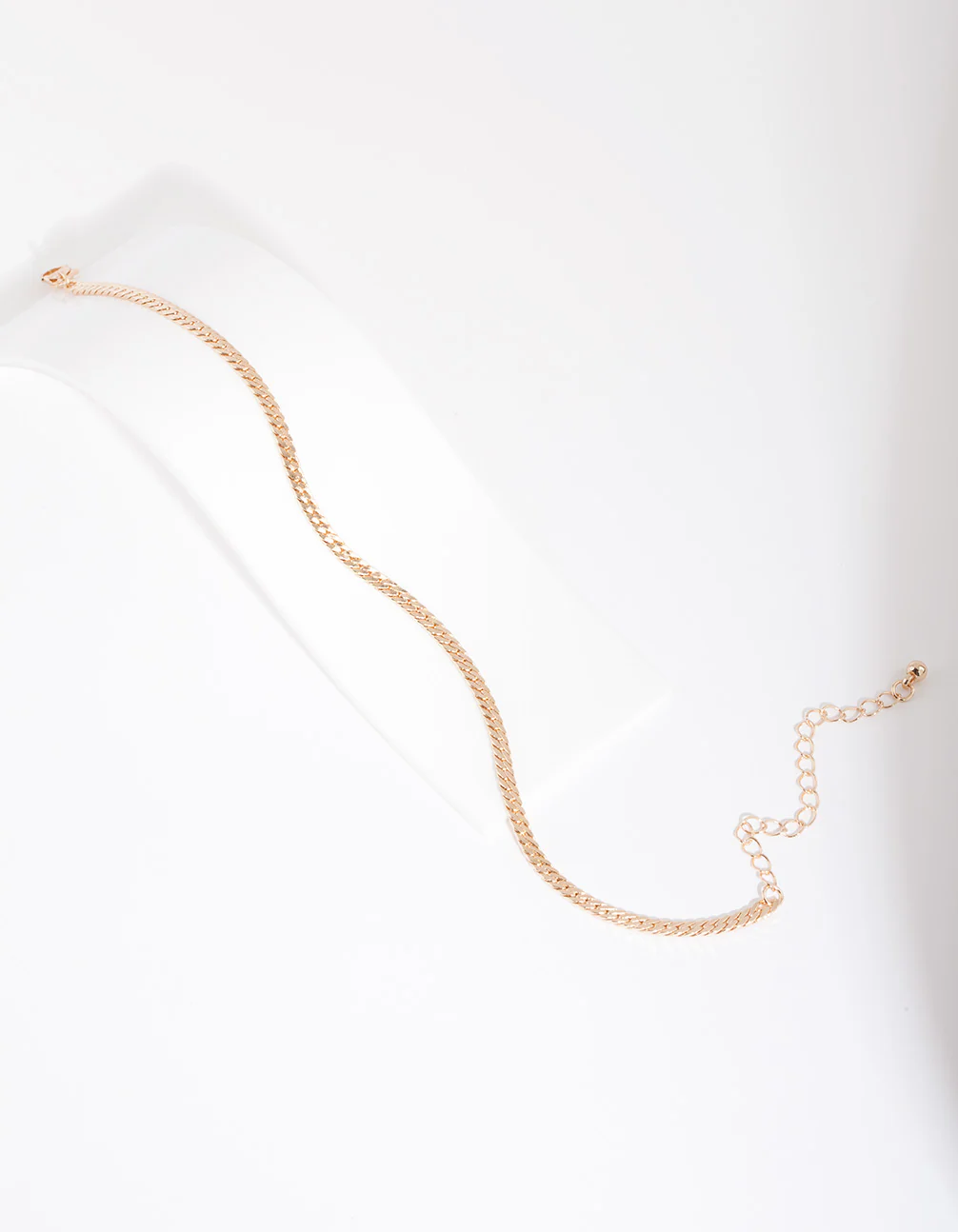 Gold 3mm Herringbone Chain Anklet - Image 2