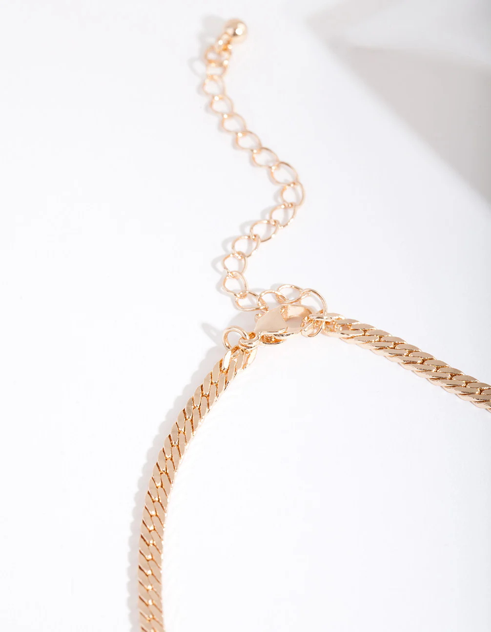 Gold 3mm Herringbone Chain Anklet - Image 3