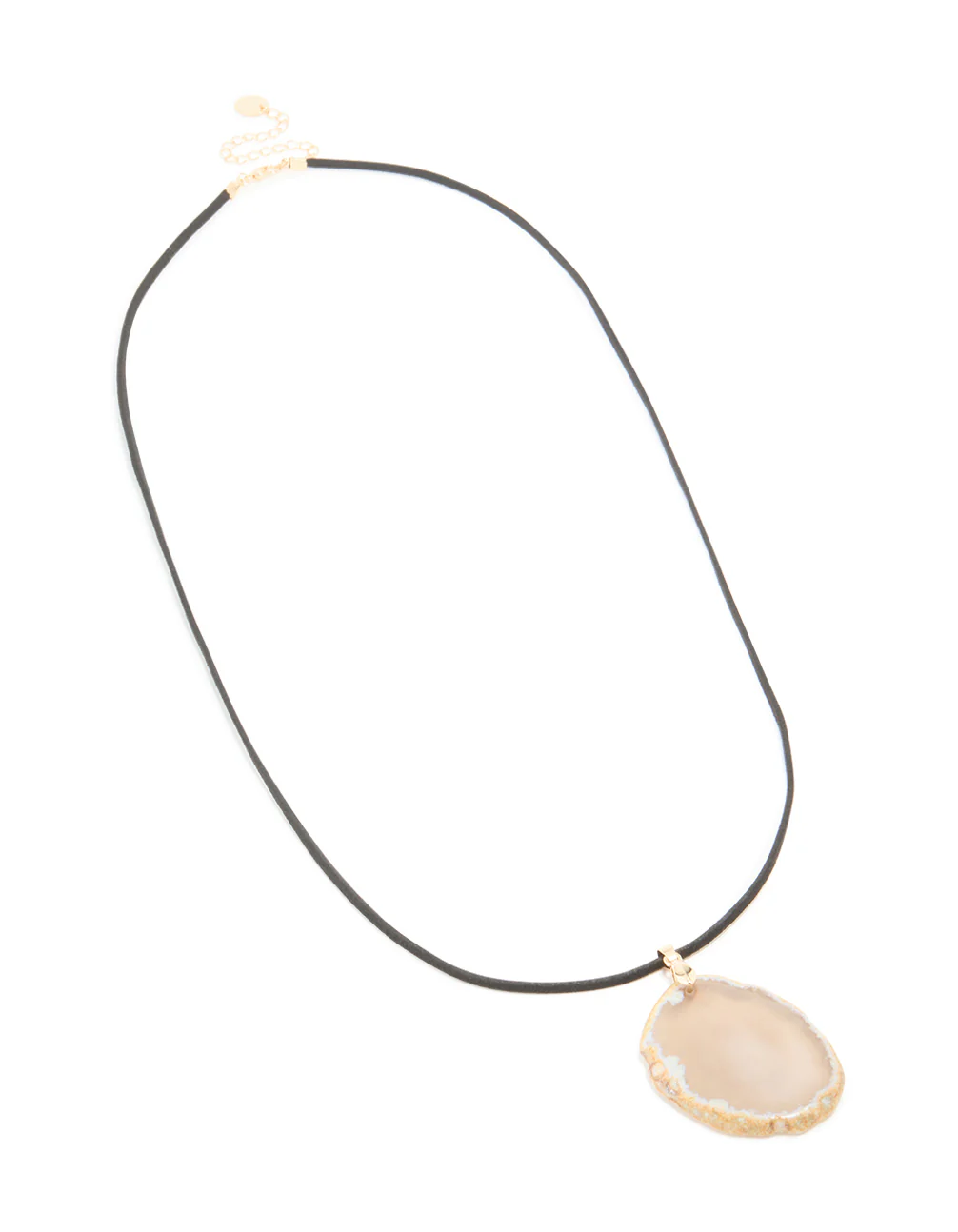 Stone Large Pendant Cord Necklace - Image 2