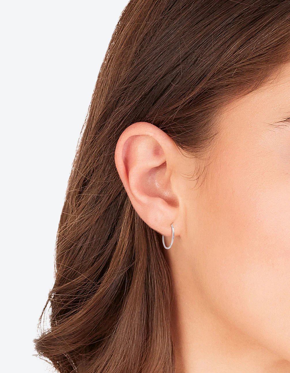 Sterling Silver 16mm Hoop Earrings - Image 2