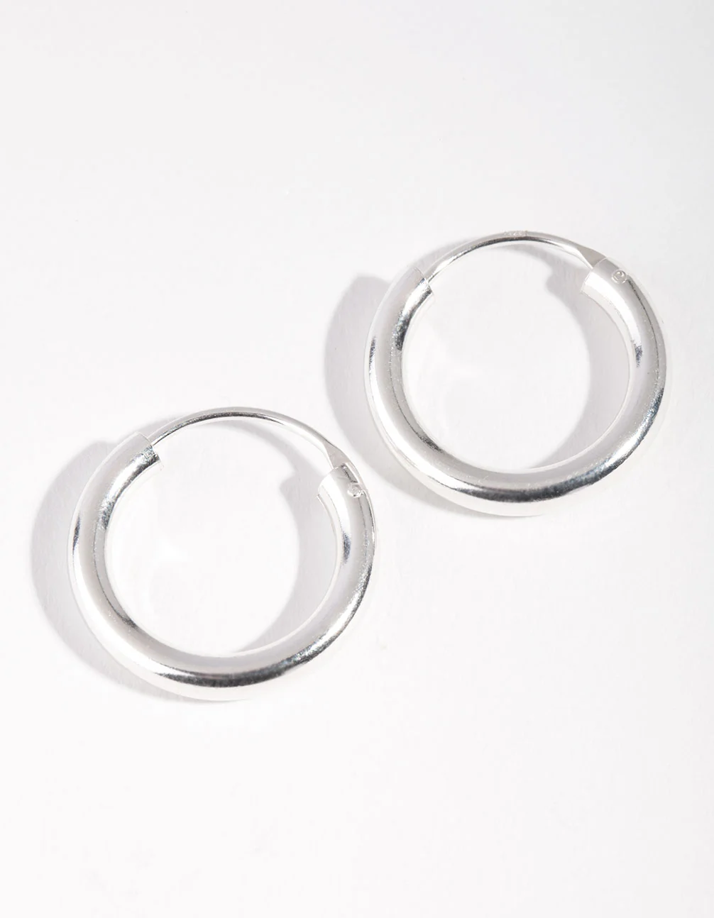 Sterling Silver 18mm Chubby Hoop Earrings - Image 2