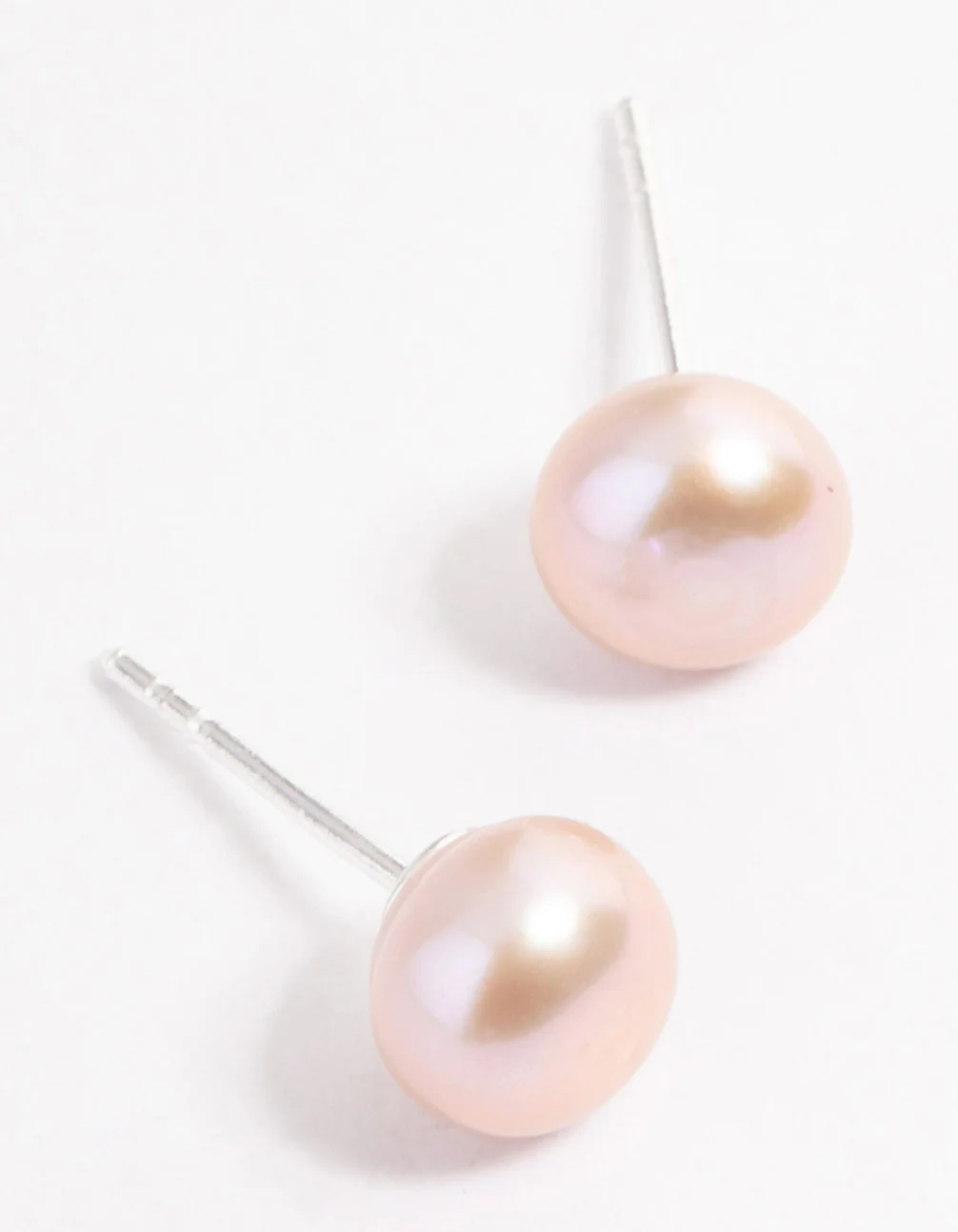 Sterling Silver Freshwater Pearl Stud Earrings - Image 2