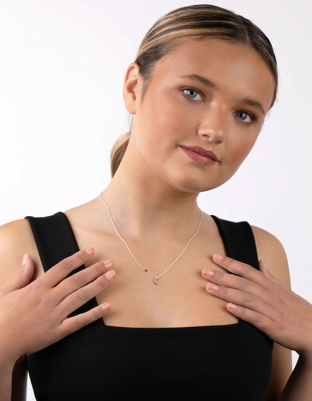 Sterling Silver Asymmetrical Celestial Necklace - Image 5