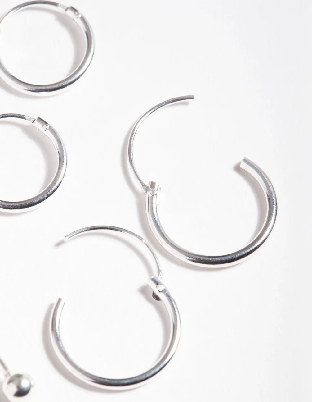 Sterling Silver Ball & Hoop Earring Pack - Image 3