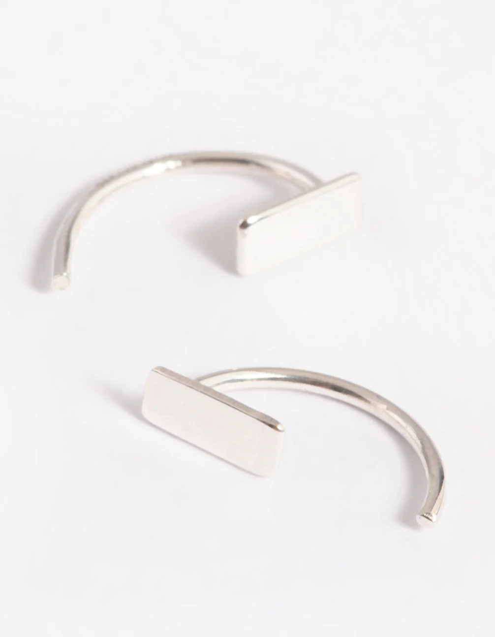 Sterling Silver Bar Jacket Earrings - Image 4