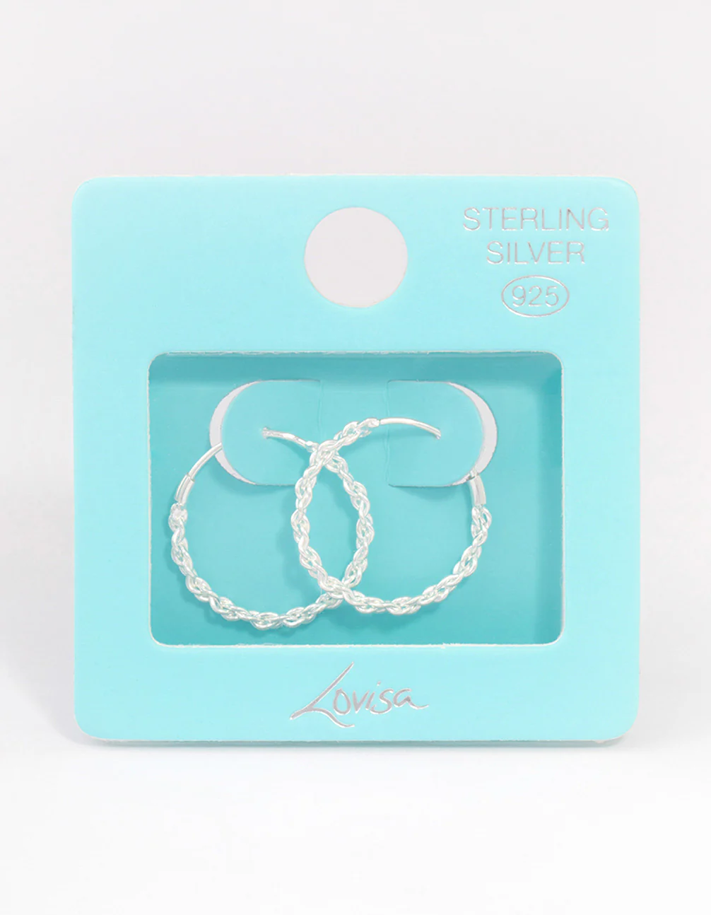 Sterling Silver Chain Hoop Earrings - Image 3