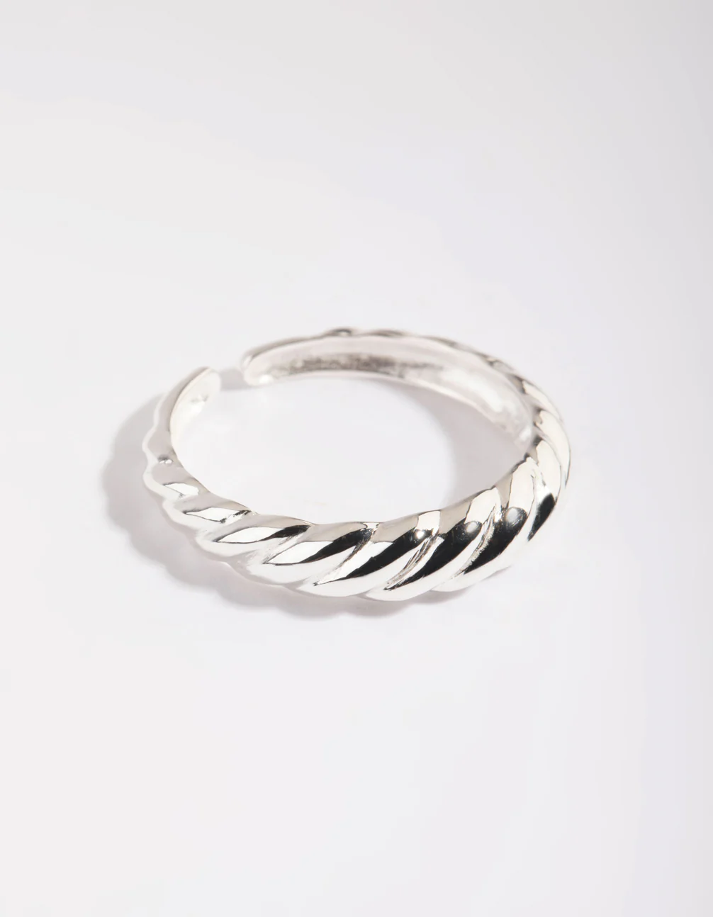 Sterling Silver Croissant Rope Ring - Image 2