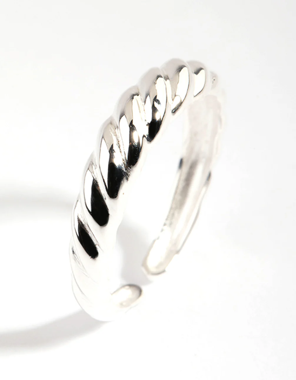 Sterling Silver Croissant Rope Ring - Image 3