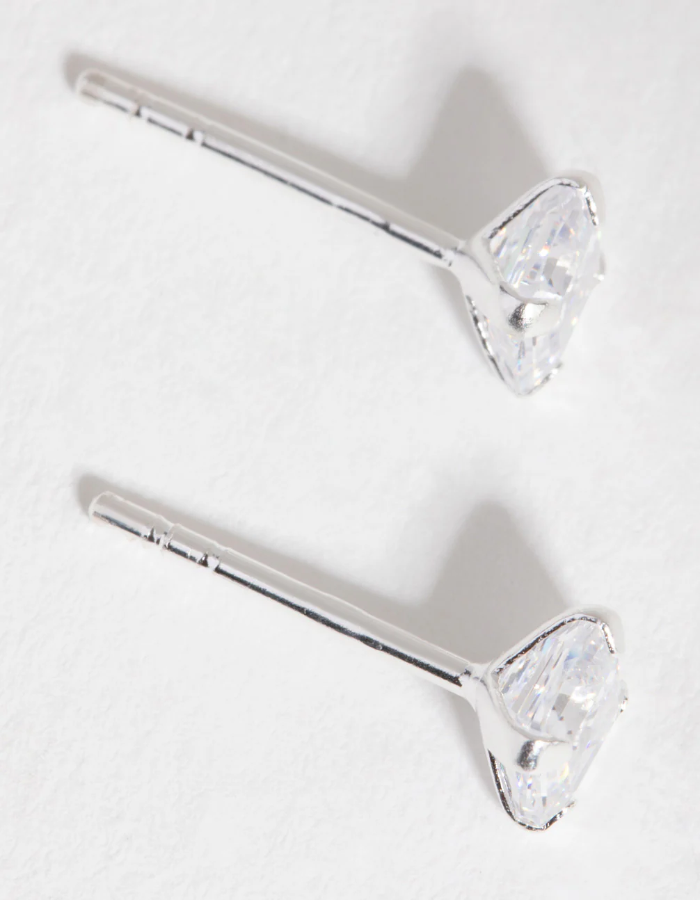 Sterling Silver Cubic Zirconia 3/4 Carat Asscher Stud Earrings - Image 2