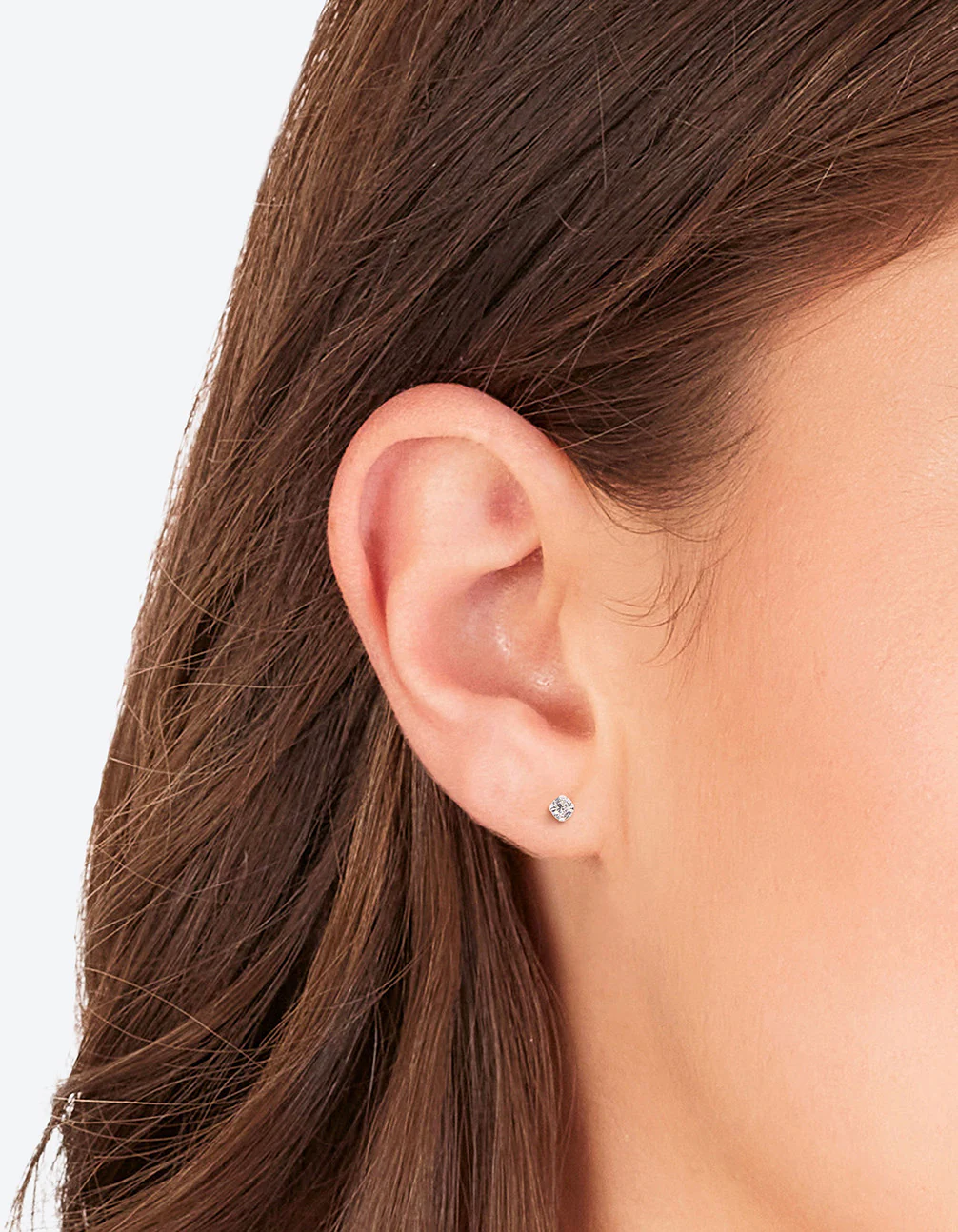 Sterling Silver Baby Carat Stud 2mm Earrings - Image 2