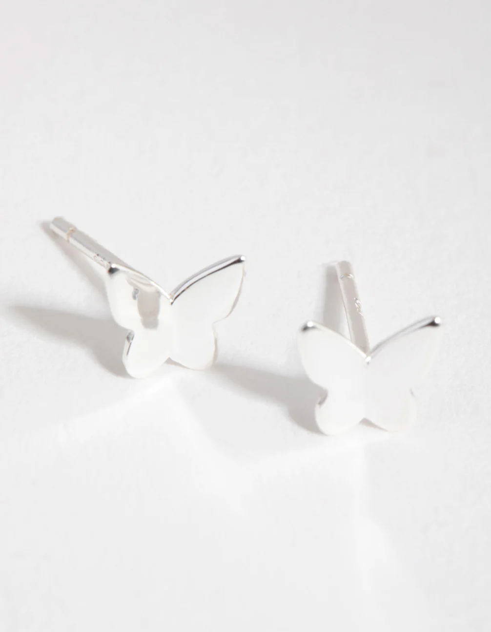 Sterling Silver Cubic Zirconia Butterfly Pack Stud Earring - Image 2