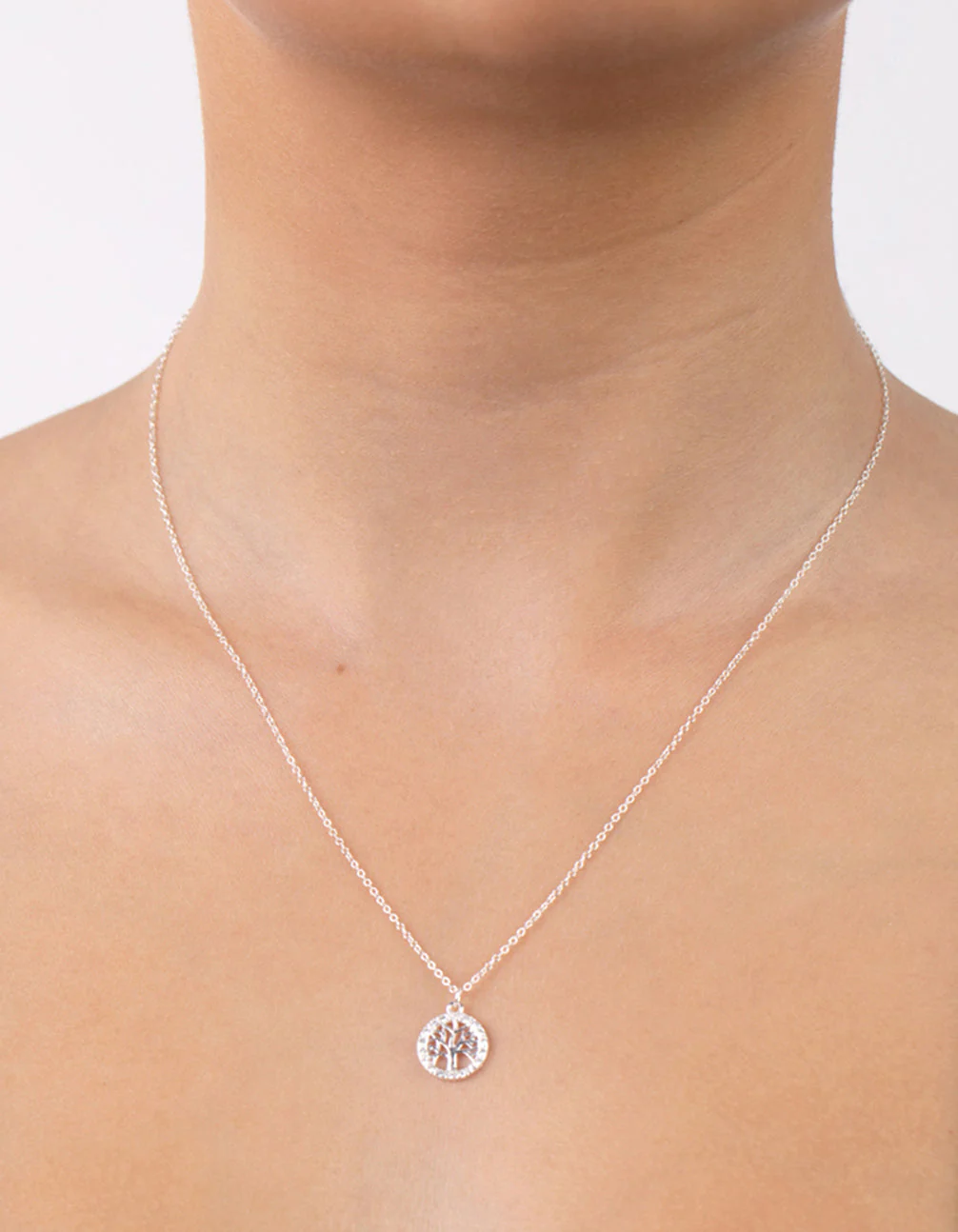 Sterling Silver Cubic Zirconia Tree Of Life Necklace - Image 2