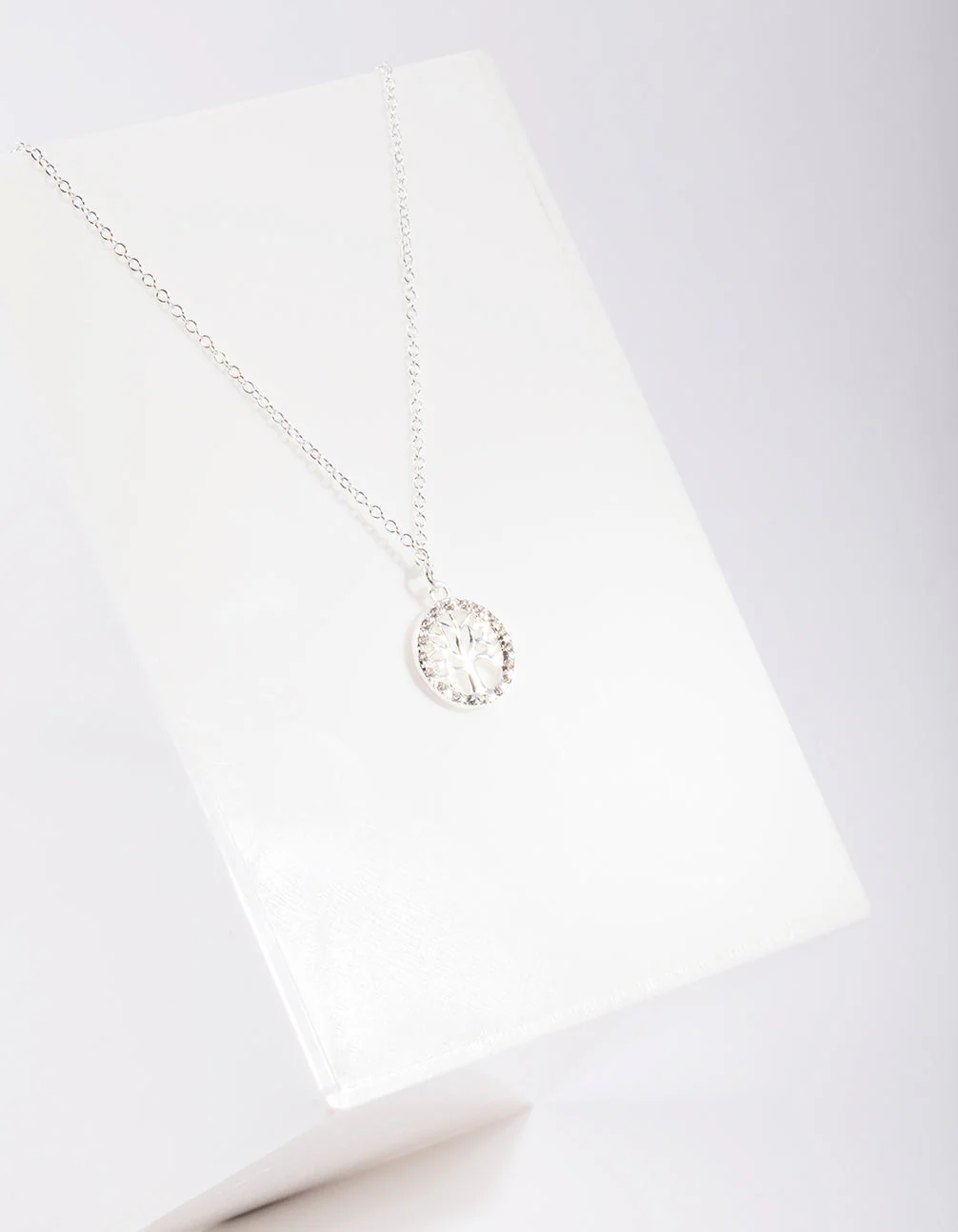 Sterling Silver Cubic Zirconia Tree Of Life Necklace - Image 3