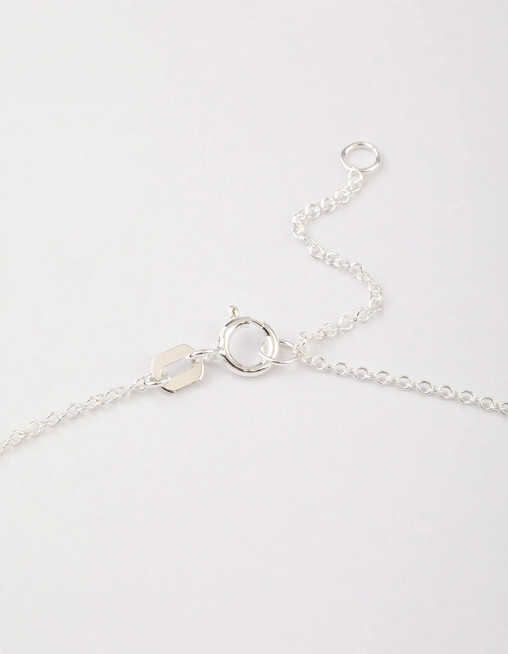 Sterling Silver Cubic Zirconia Stem Necklace - Image 3