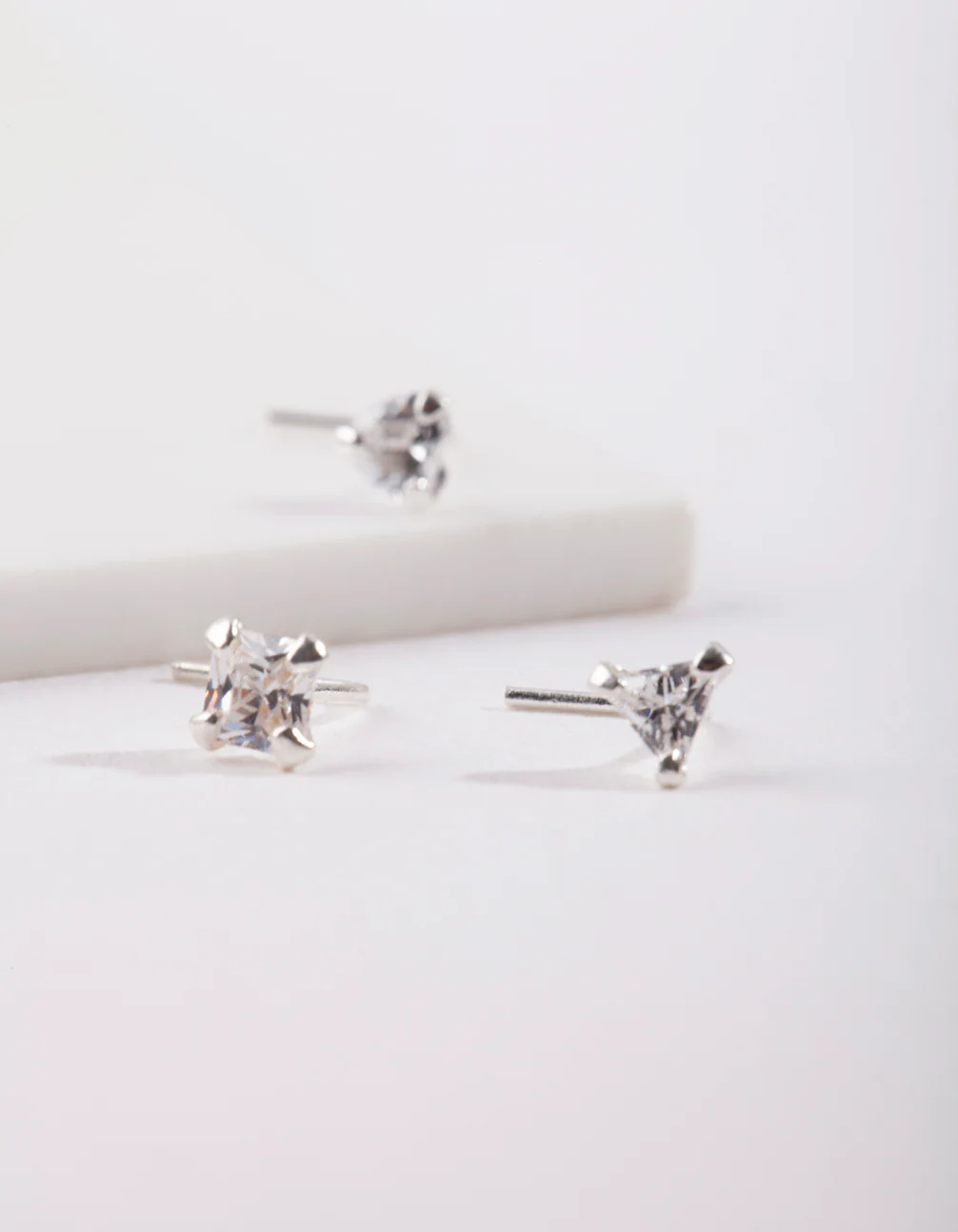 Sterling Silver Cubic Zirconia Nose Stud Pack - Image 2