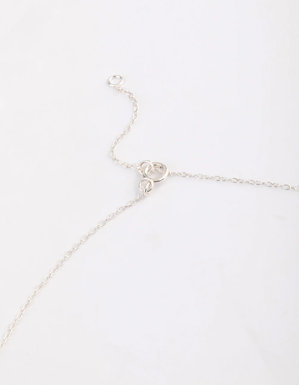 Sterling Silver Cubic Zirconia Round Trio Collar Necklace - Image 3