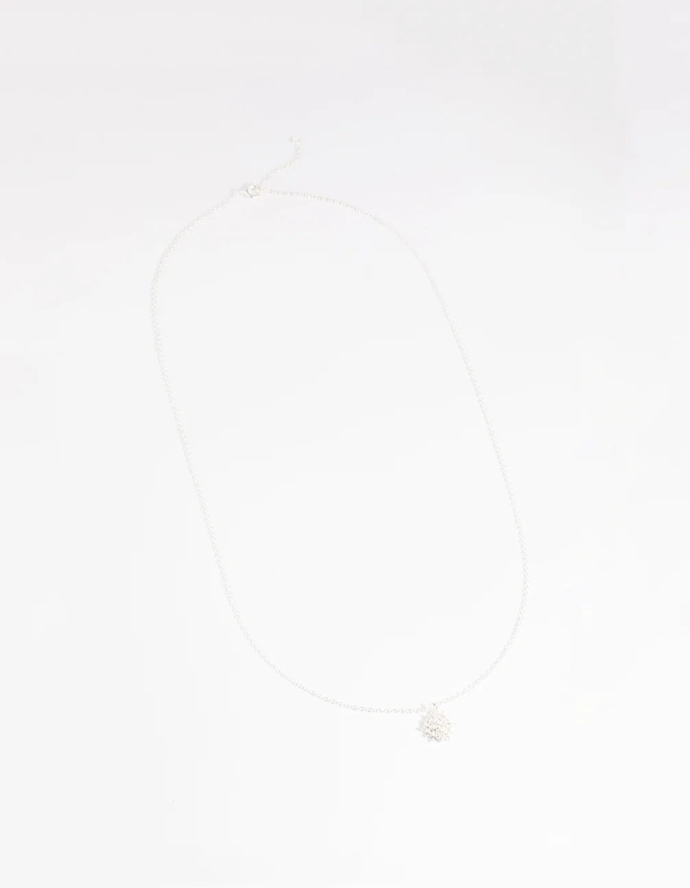 Sterling Silver Cubic Zirconia Sun Necklace - Image 3