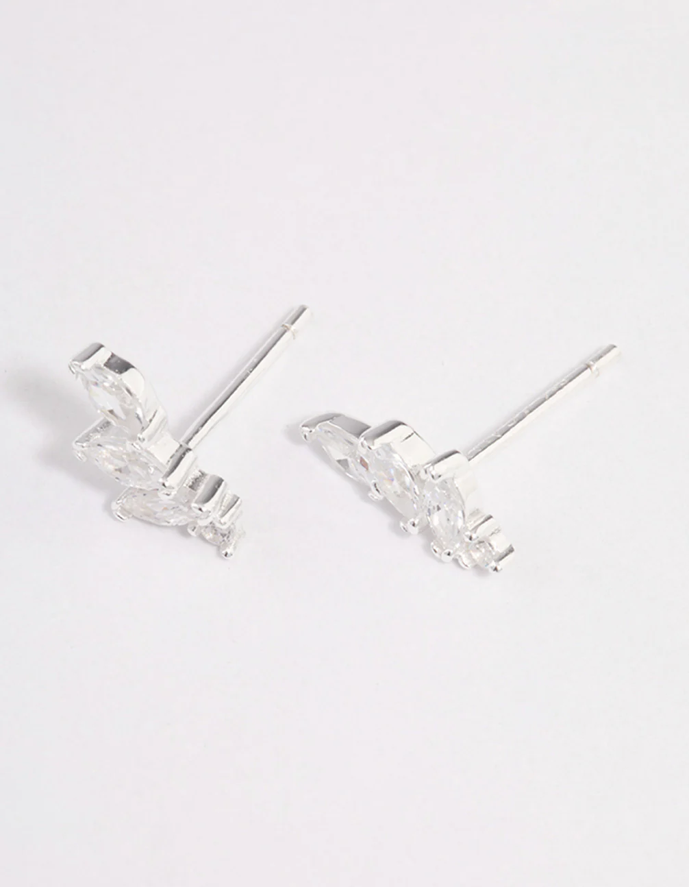 Sterling Silver Cubic Zirconia Climber Earrings - Image 2
